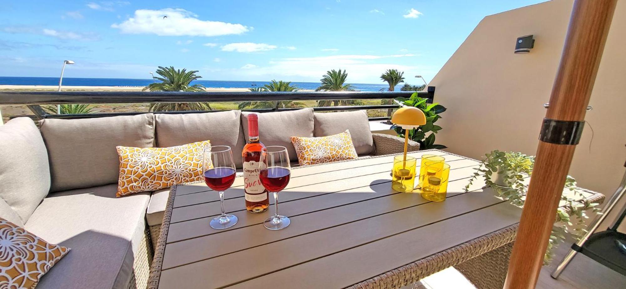Sol, Morro Jable, Meerblick, Klimaanlage, Pool Appartement