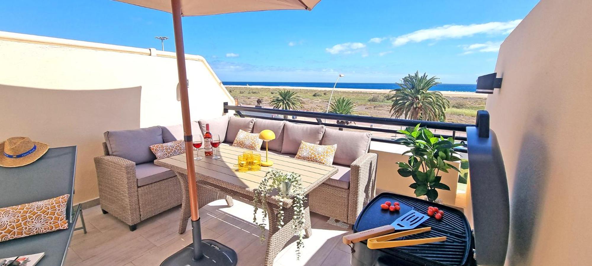 Sol, Morro Jable, Meerblick, Klimaanlage, Pool