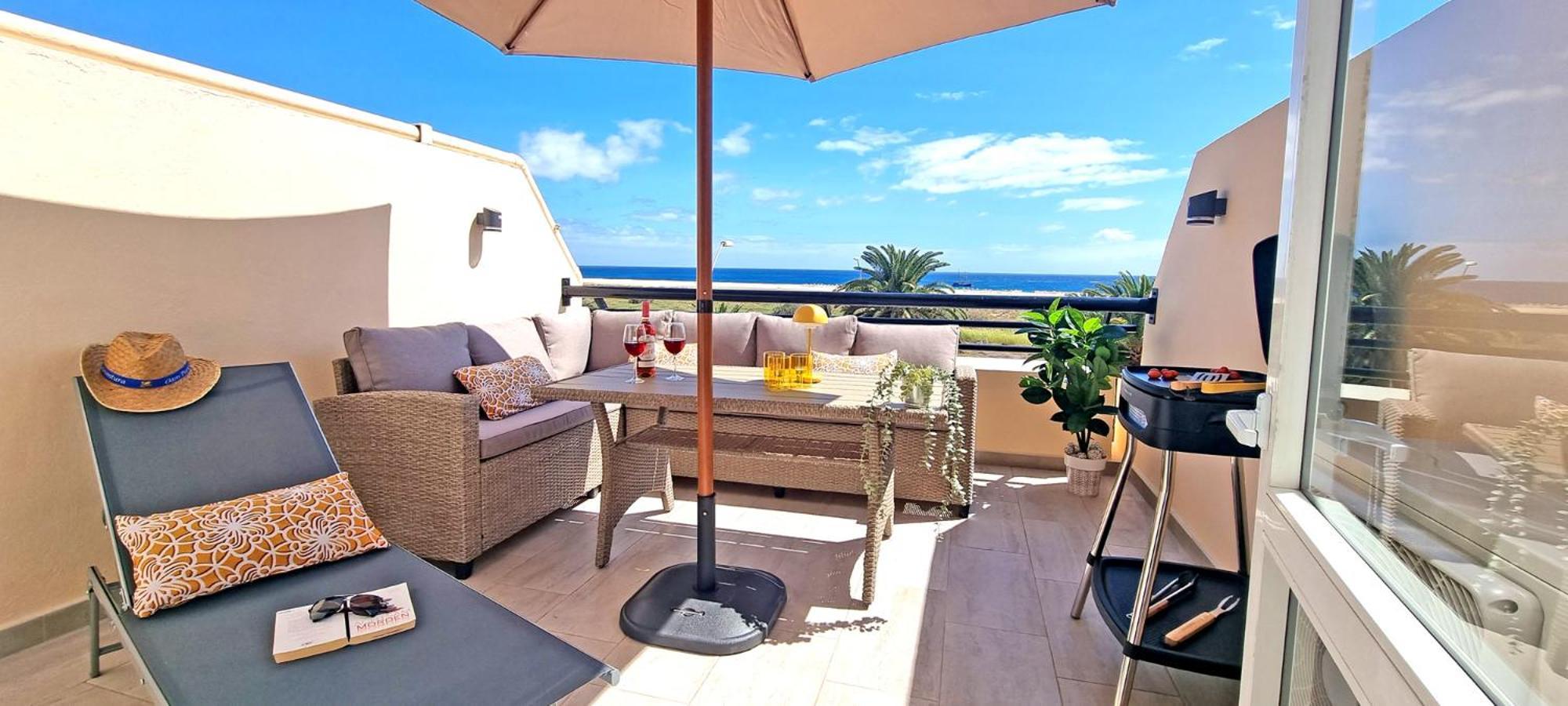 Sol, Morro Jable, Meerblick, Klimaanlage, Pool
